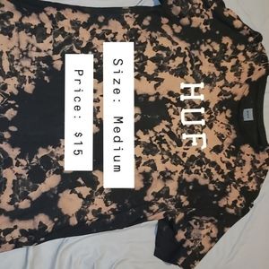 Black and Orange HUF Tee